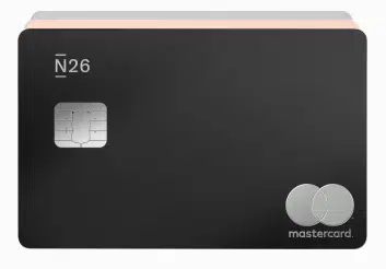 imagem do cartão da conta do banco n26 portugal business metal