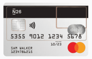 imagem do cartão da conta do banco n26 portugal business grátis