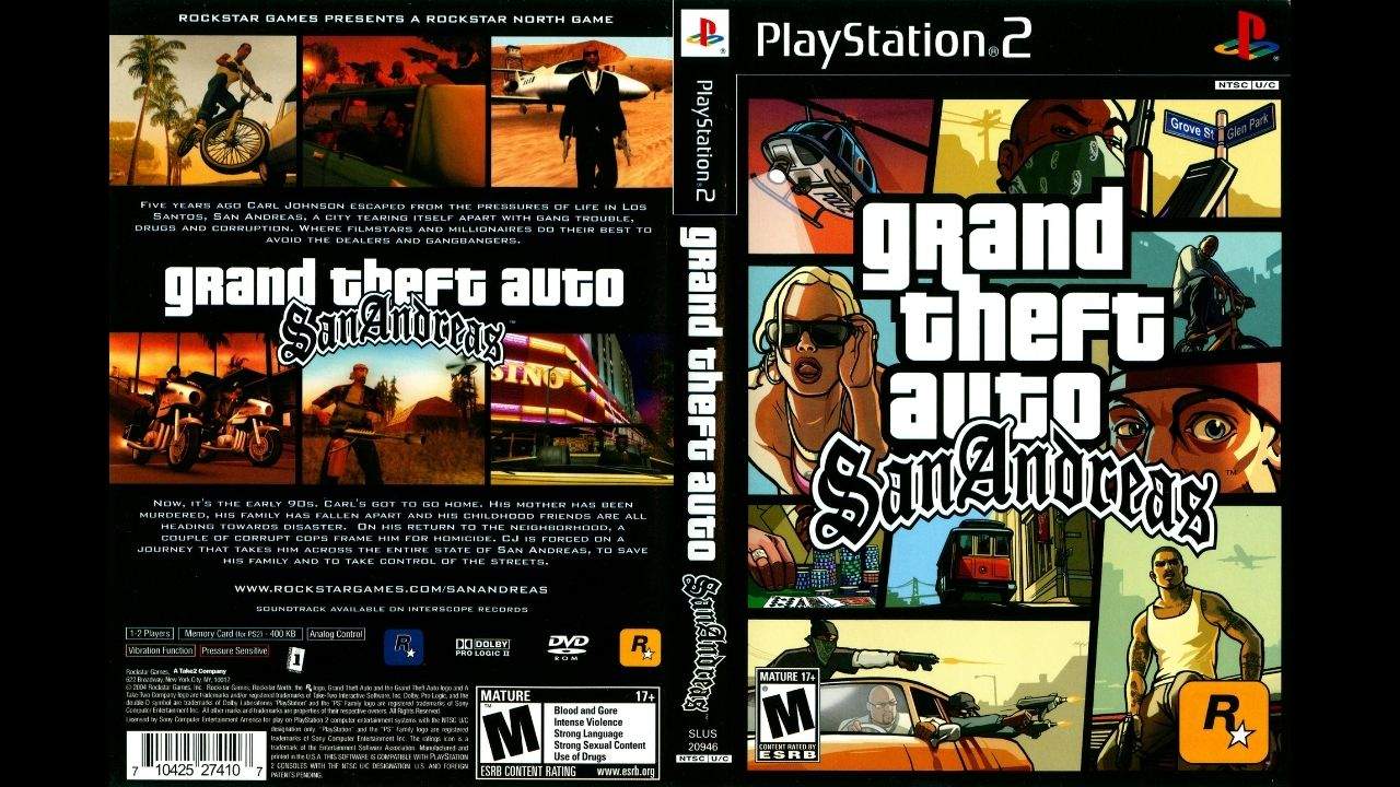 1. Grand Theft Auto_ San Andreas - Box Art do jogo para Playstation 2