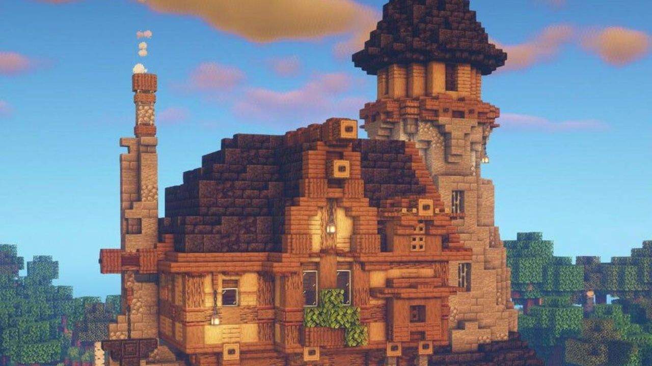 10. As casas medievais Minecraft proporcionam Detalhes Arquitetônicos