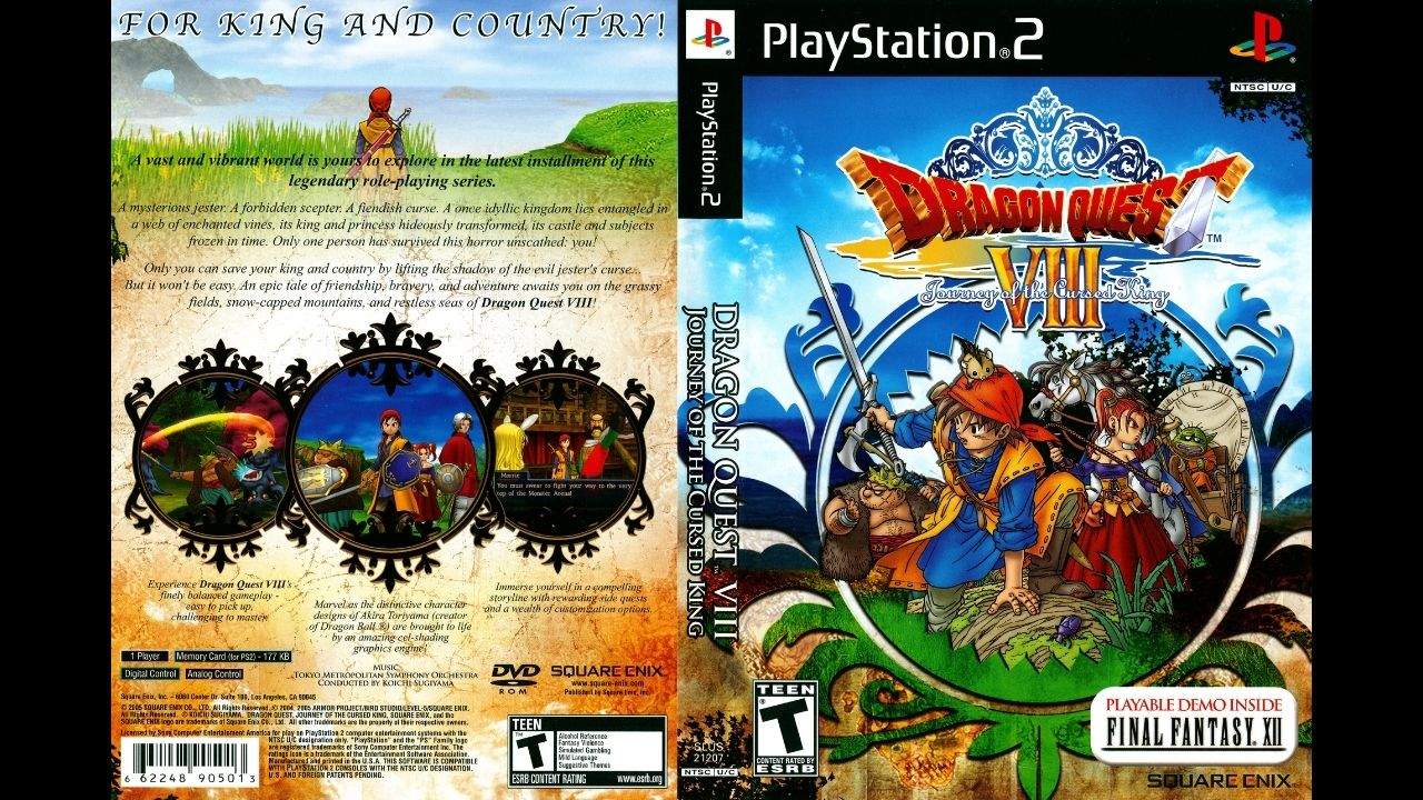 12. Dragon Quest VIII_ Journey of the Cursed King - Box Art do jogo para Playstation 2