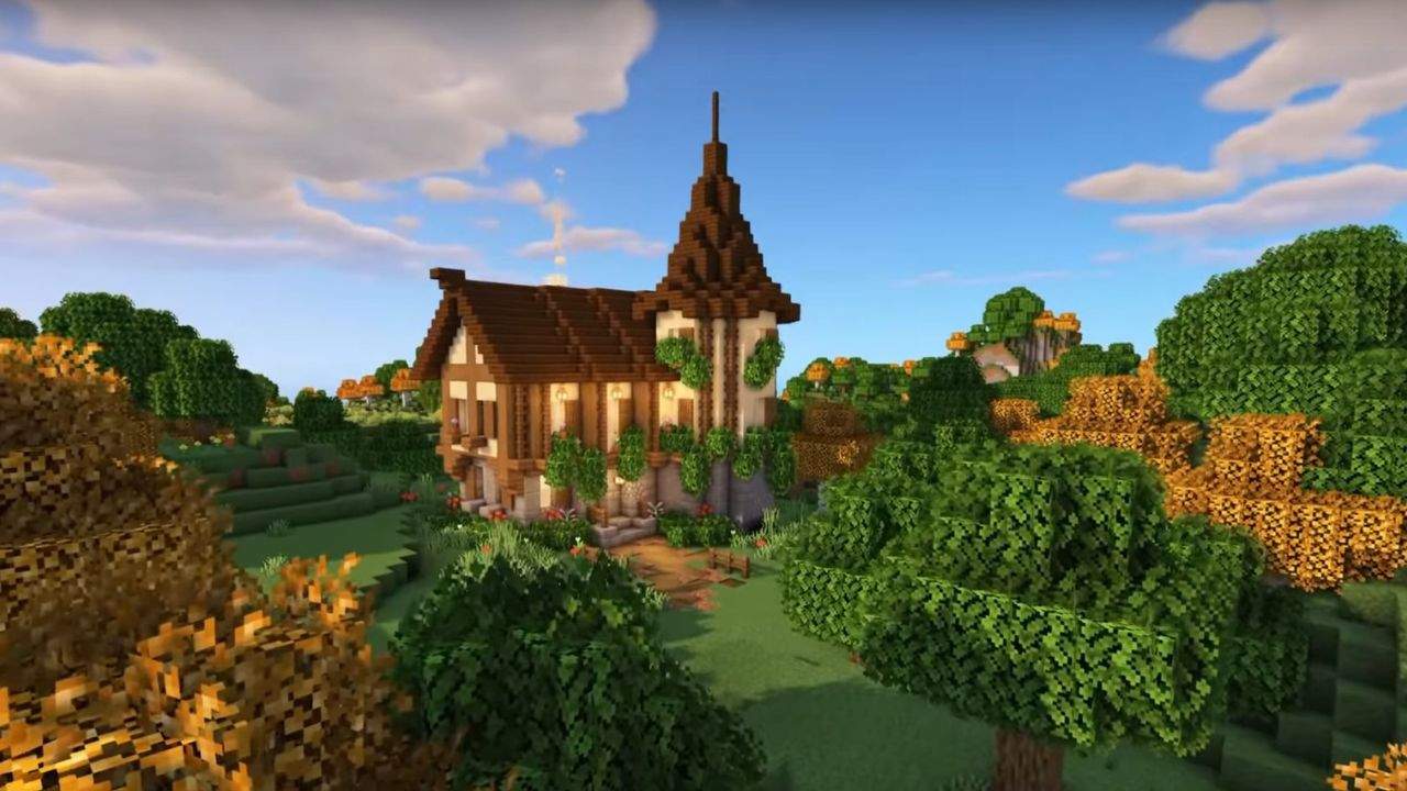 22. As casas medievais Minecraft proporcionam Uso Criativo de Blocos
