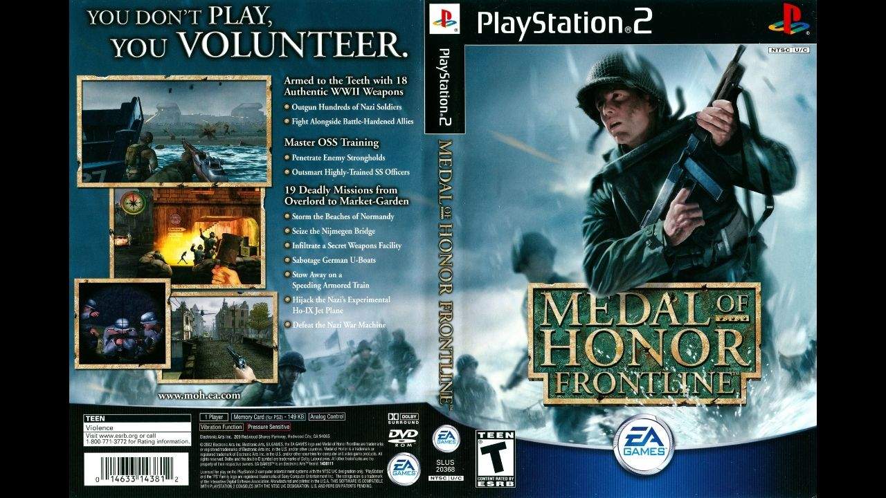 24. Medal of Honor_ Frontline - Box Art do jogo para Playstation 2
