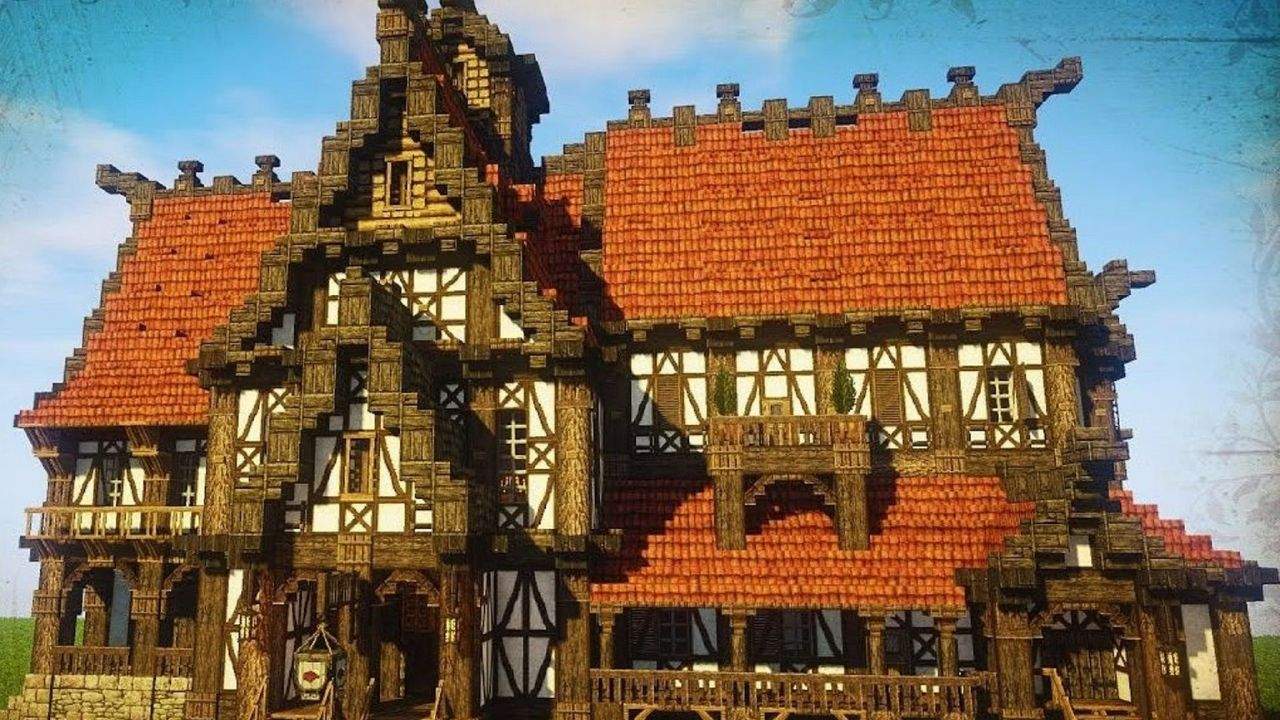 25. As casas medievais Minecraft proporcionam Apreciação da Arquitetura
