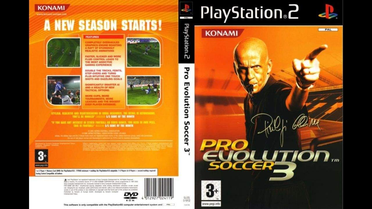 26. Pro Evolution Soccer 3 - Box Art do jogo para Playstation 2