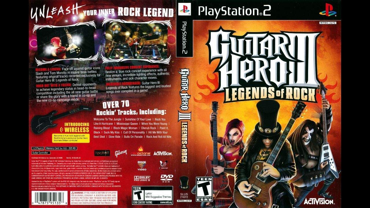 27. Guitar Hero III_ Legends of Rock - Box Art do jogo para Playstation 2