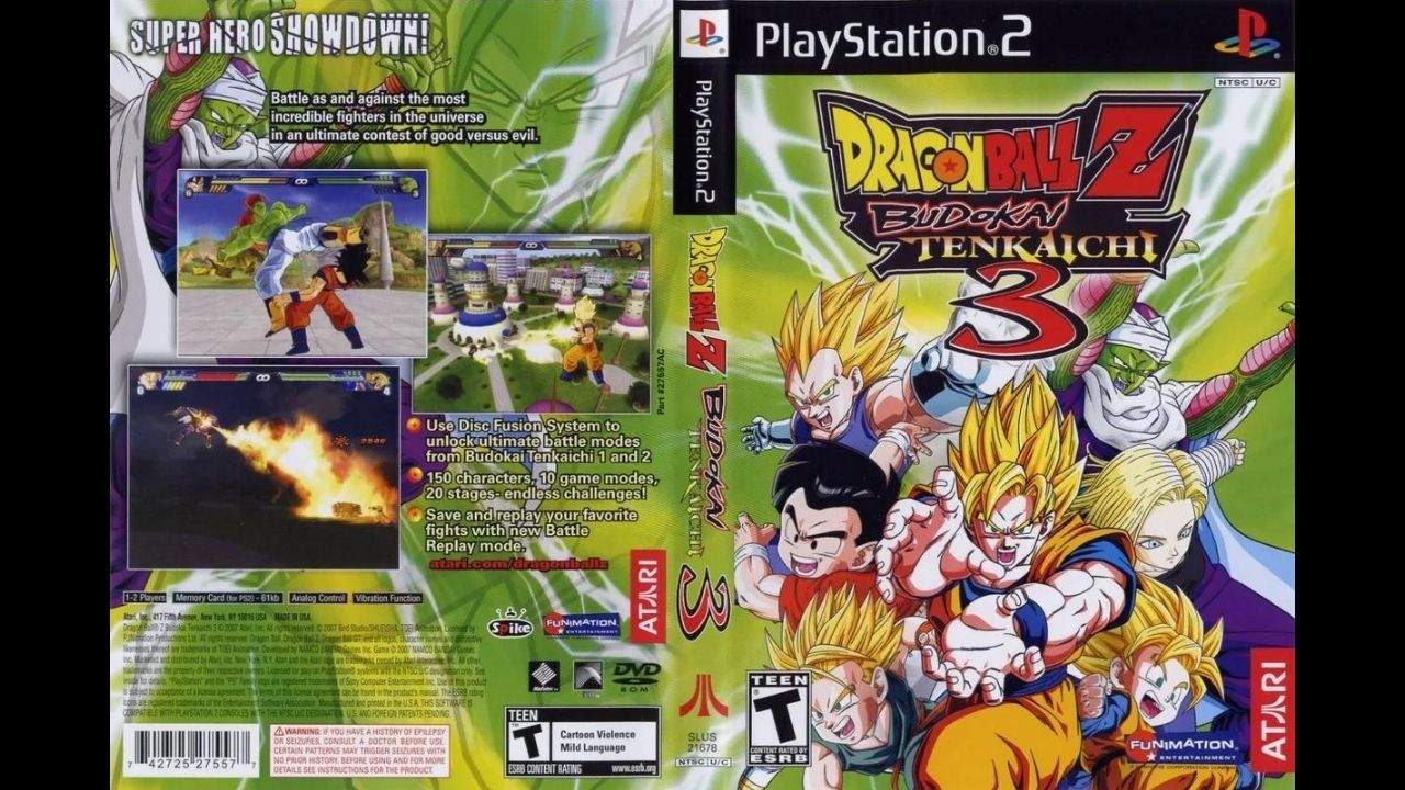 32. Dragon Ball Z_ Budokai Tenkaichi 3 - Box Art do jogo para Playstation 2
