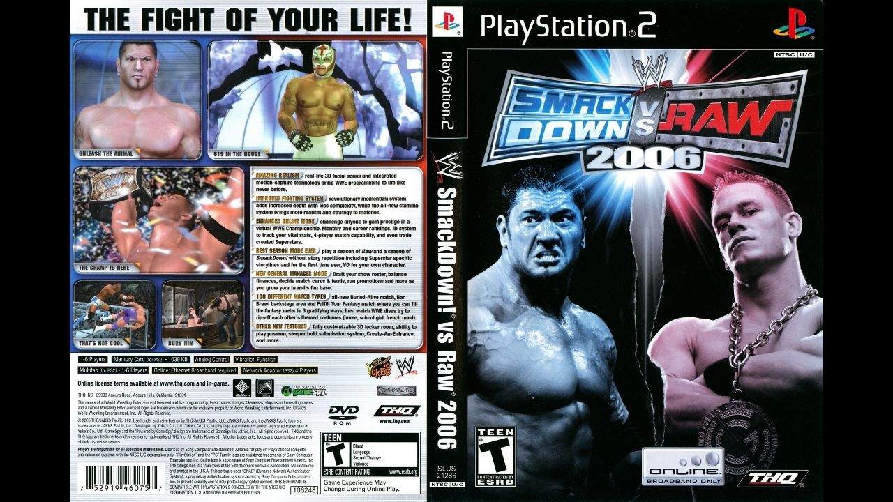 34. WWE SmackDown! vs. Raw 2006 - Box Art do jogo para Playstation 2