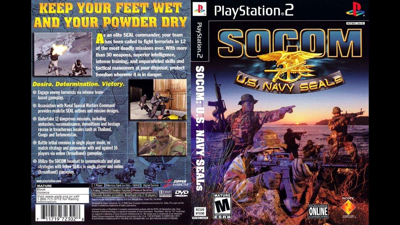 38. SOCOM U.S. Navy SEALs - Box Art do jogo para Playstation 2