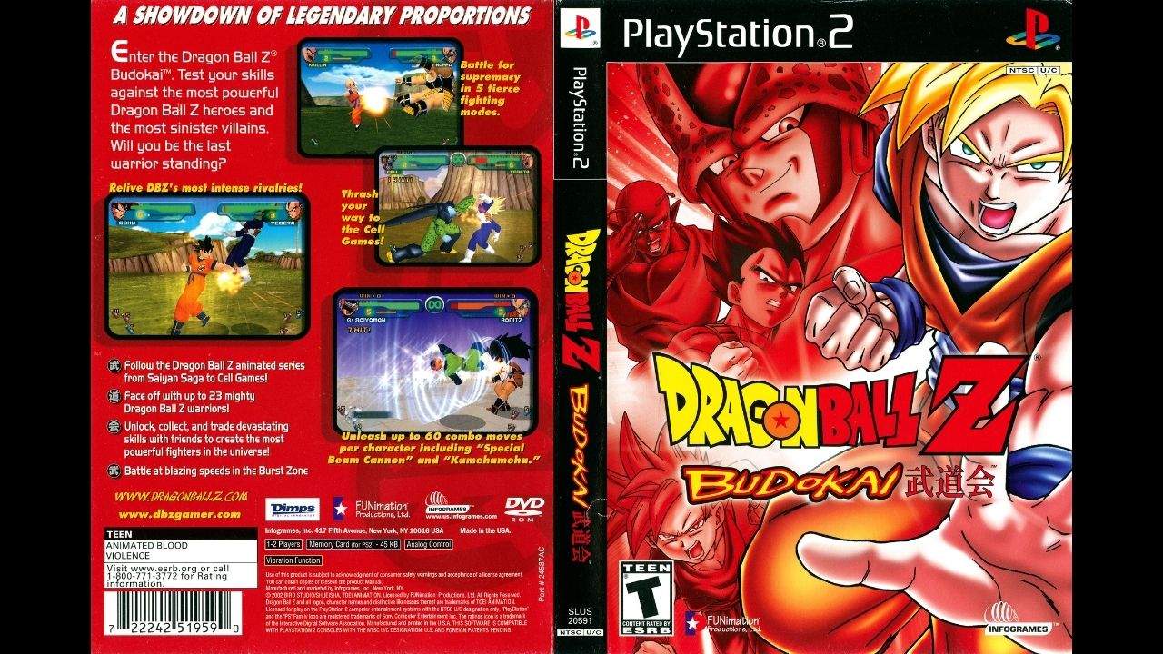 41. Dragon Ball Z_ Budokai - Box Art do jogo para Playstation 2