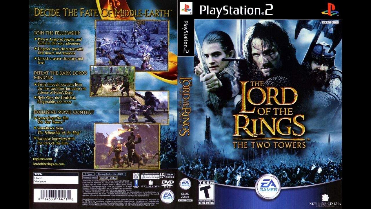 46. The Lord of the Rings_ The Two Towers - Box Art do jogo para Playstation 2
