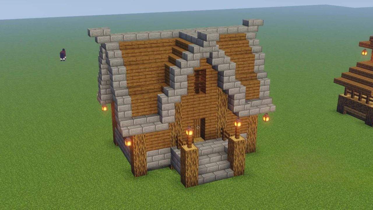 5. As casas medievais Minecraft proporcionam Variedade de Materiais