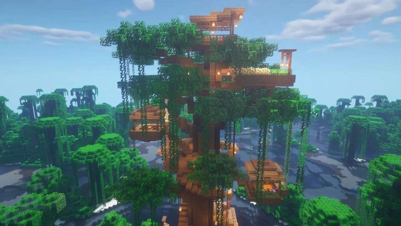 24. Casas no Minecraft proporcionam Espaço para construção de portais de transporte rápido