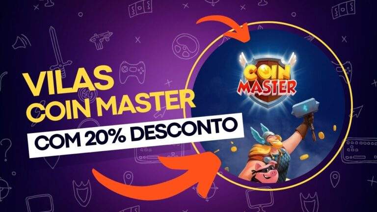 Consiga o valor das vilas Coin Master com 20% de desconto!