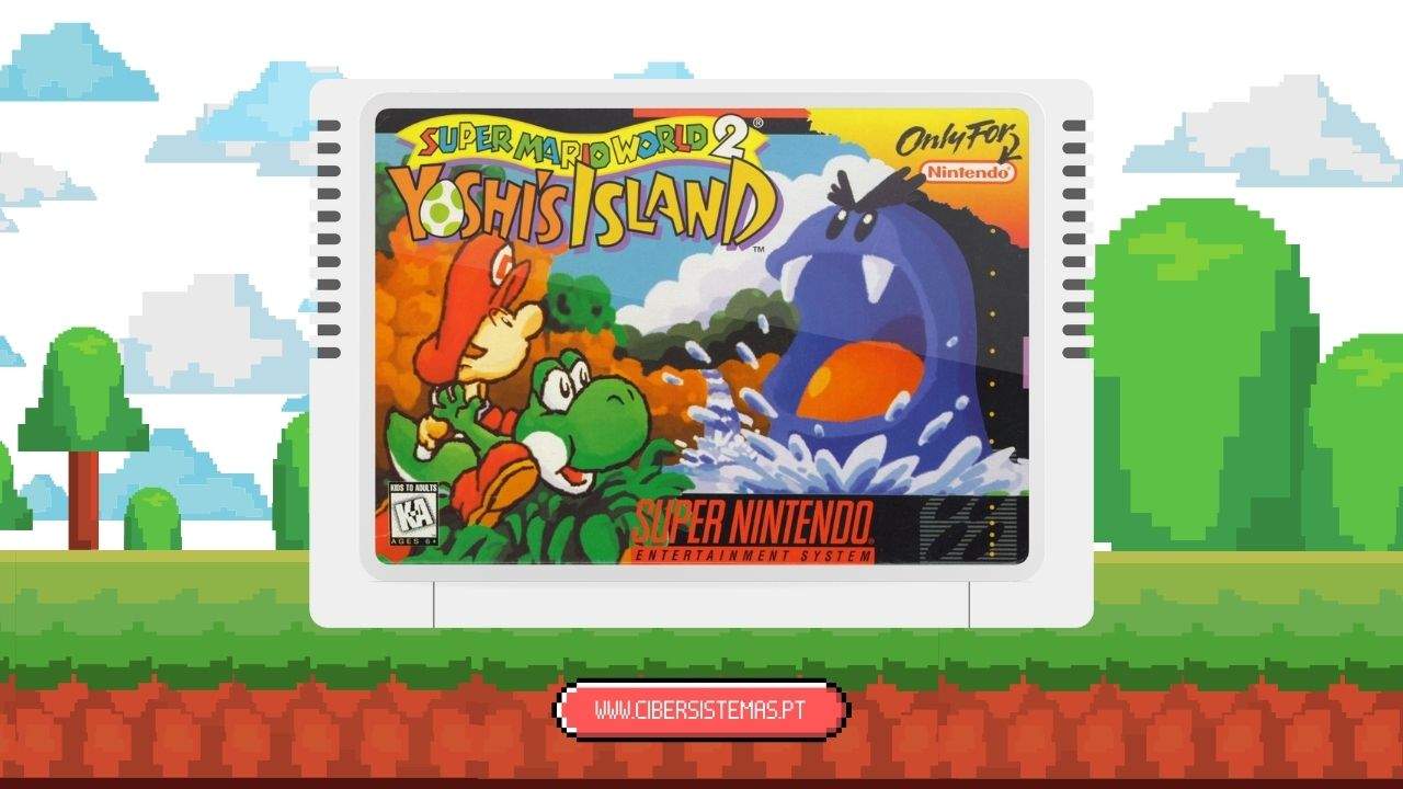 7. Super Mario World 2_ Yoshi's Island - os 100 melhores jogos de super nintendo