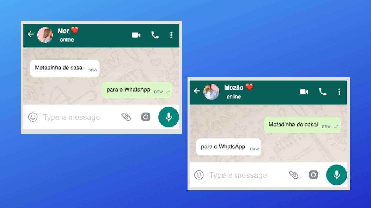 Como criar metadinhas de casal para perfil do WhatsApp