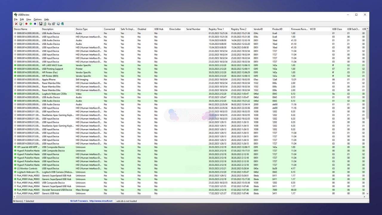 2. Usando USBDeview