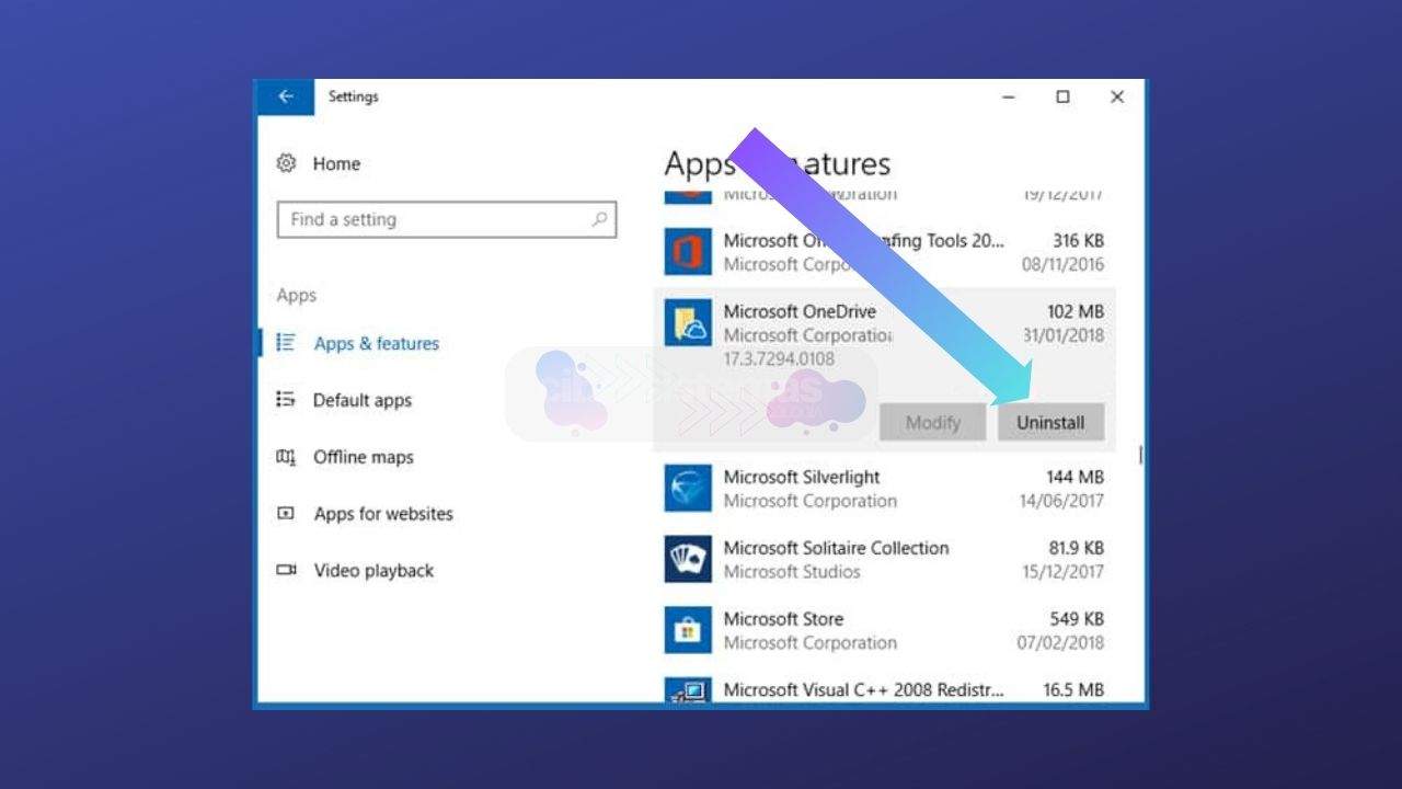 5. Desinstale o aplicativo OneDrive da Microsoft Store