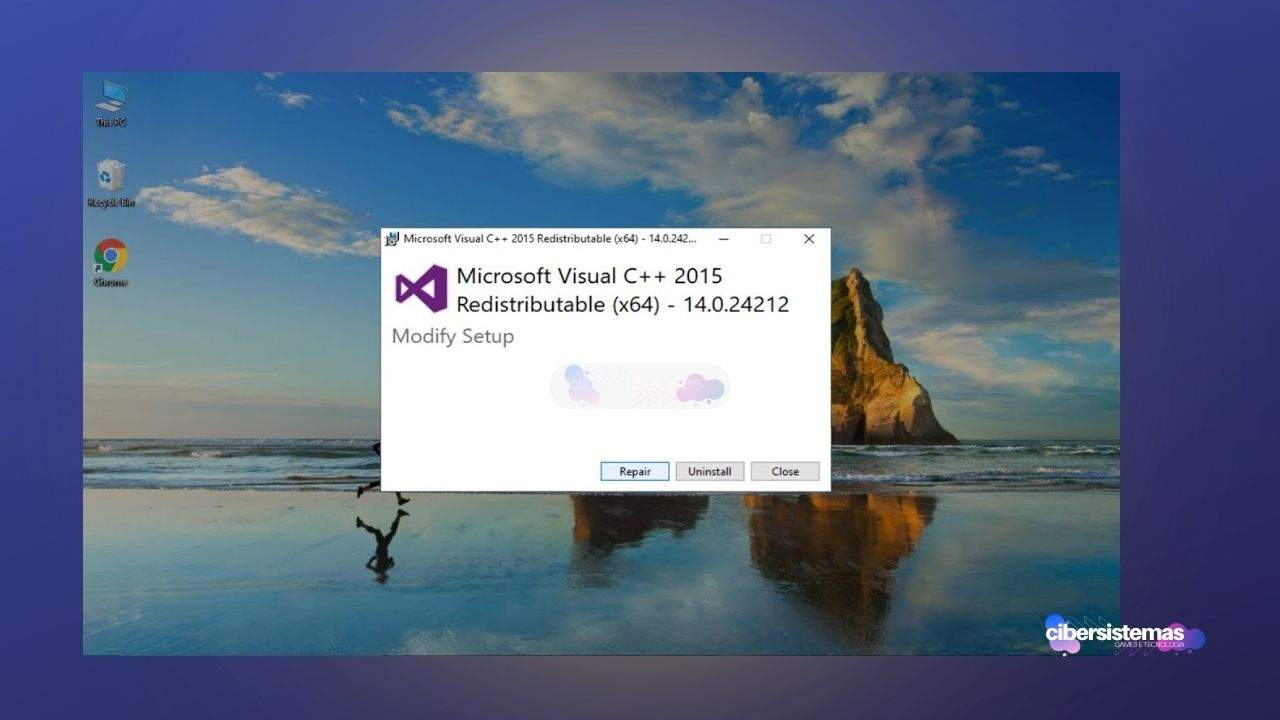 5. Reinstale o Microsoft Visual C++