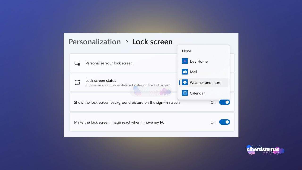Como personalizar a Tela de Bloqueio no Windows 11