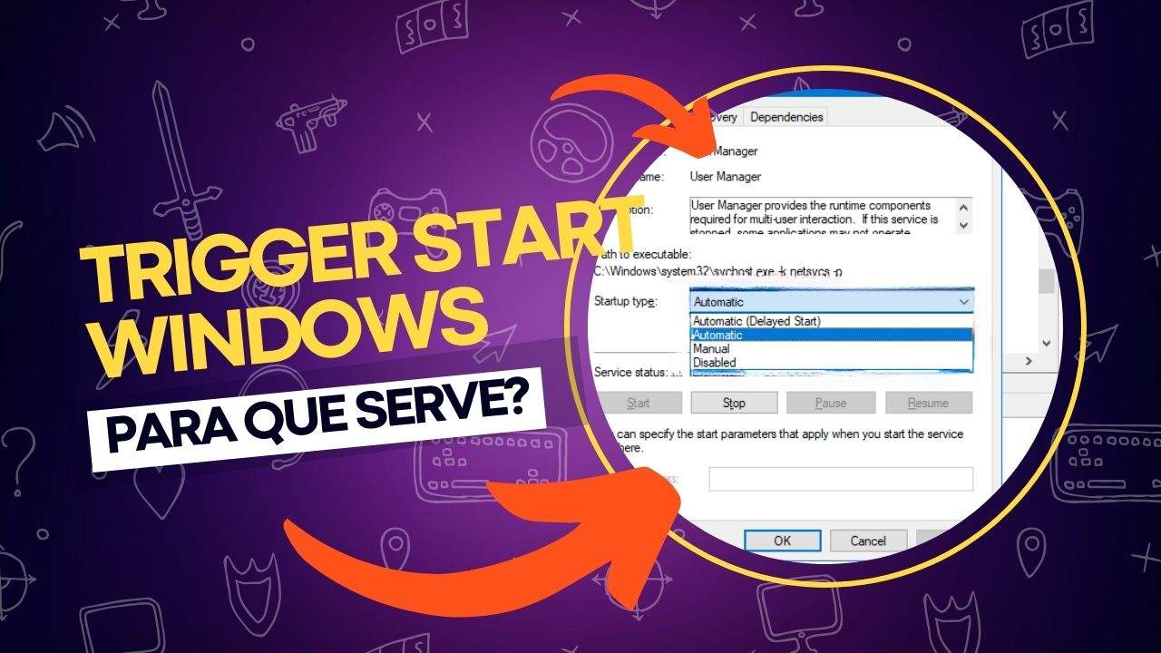 Como usar o Trigger Start Automático e Manual no Windows