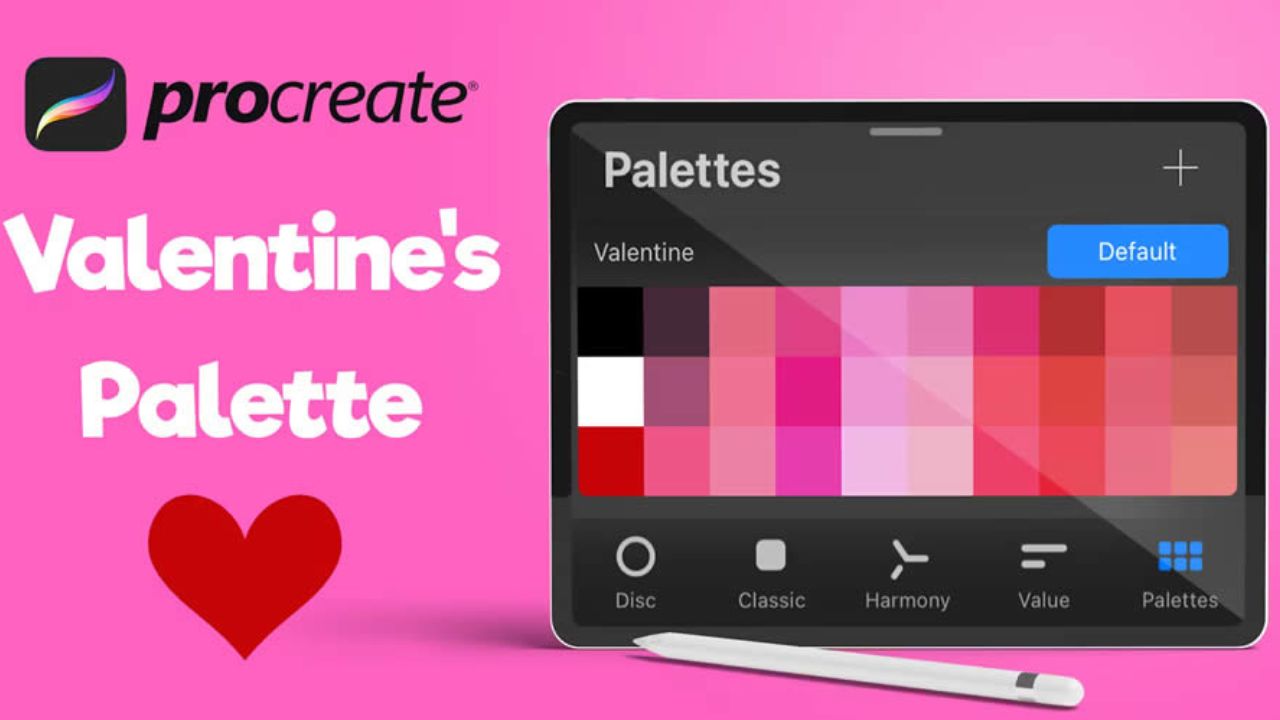 14. Paletas de cores do dia dos namorados para Procreate
