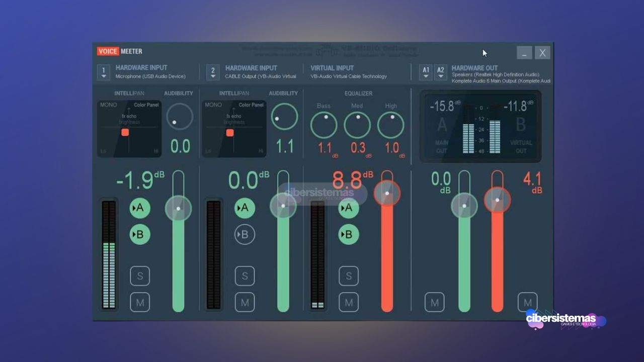 2. Usando o software Voicemeeter