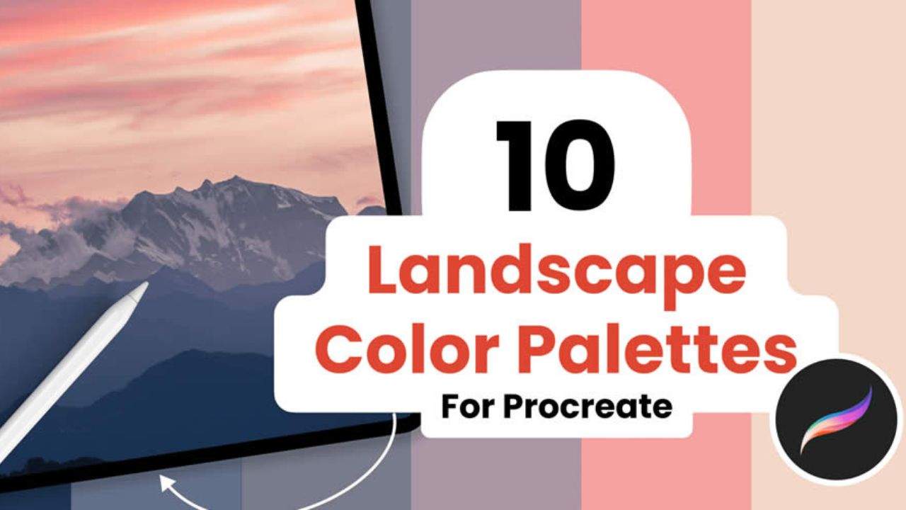 5. Paletas de cores para paisagens no Procreate (10 paletas grátis)