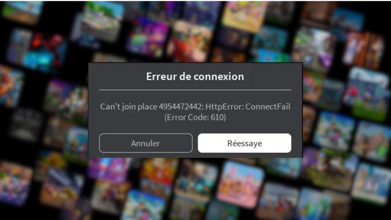Causas conhecidas para o erro 610 no Roblox