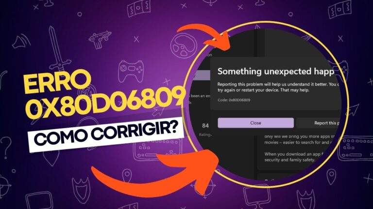 Como corrigir o erro 0x80d06809 da Microsoft Store