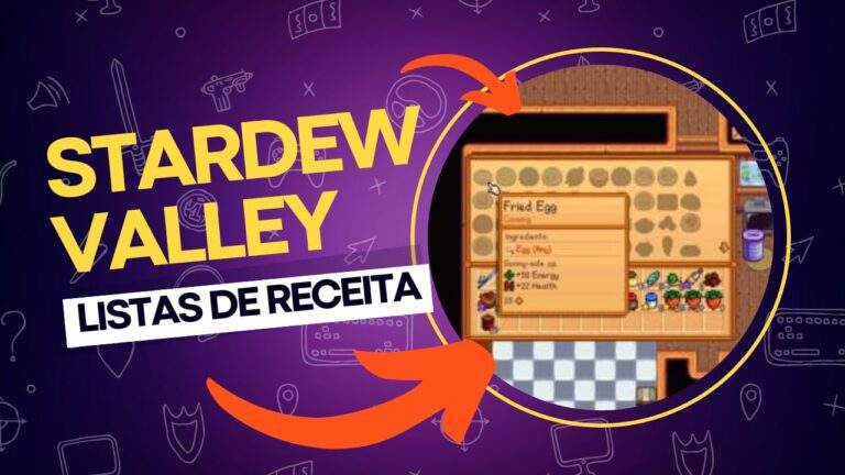 Listas de Receitas e Cozinha em Stardew Valley