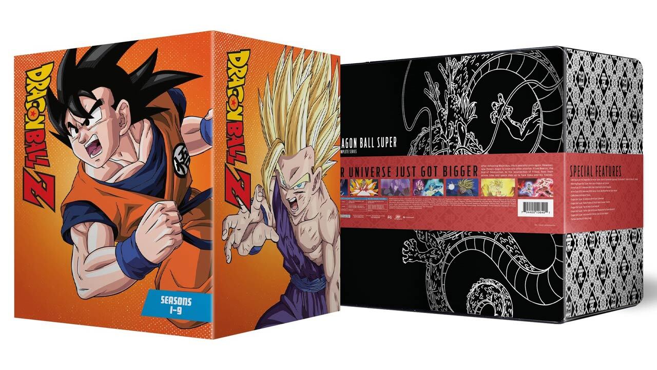 Dragon Ball Z Complete Series e Dragon Ball Super Complete Series Steelbook Gift Set em Blu-ray