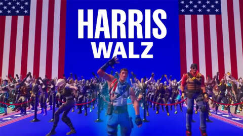 Kamala Harris e Tim Walz lancam seu proprio mapa Fortnite