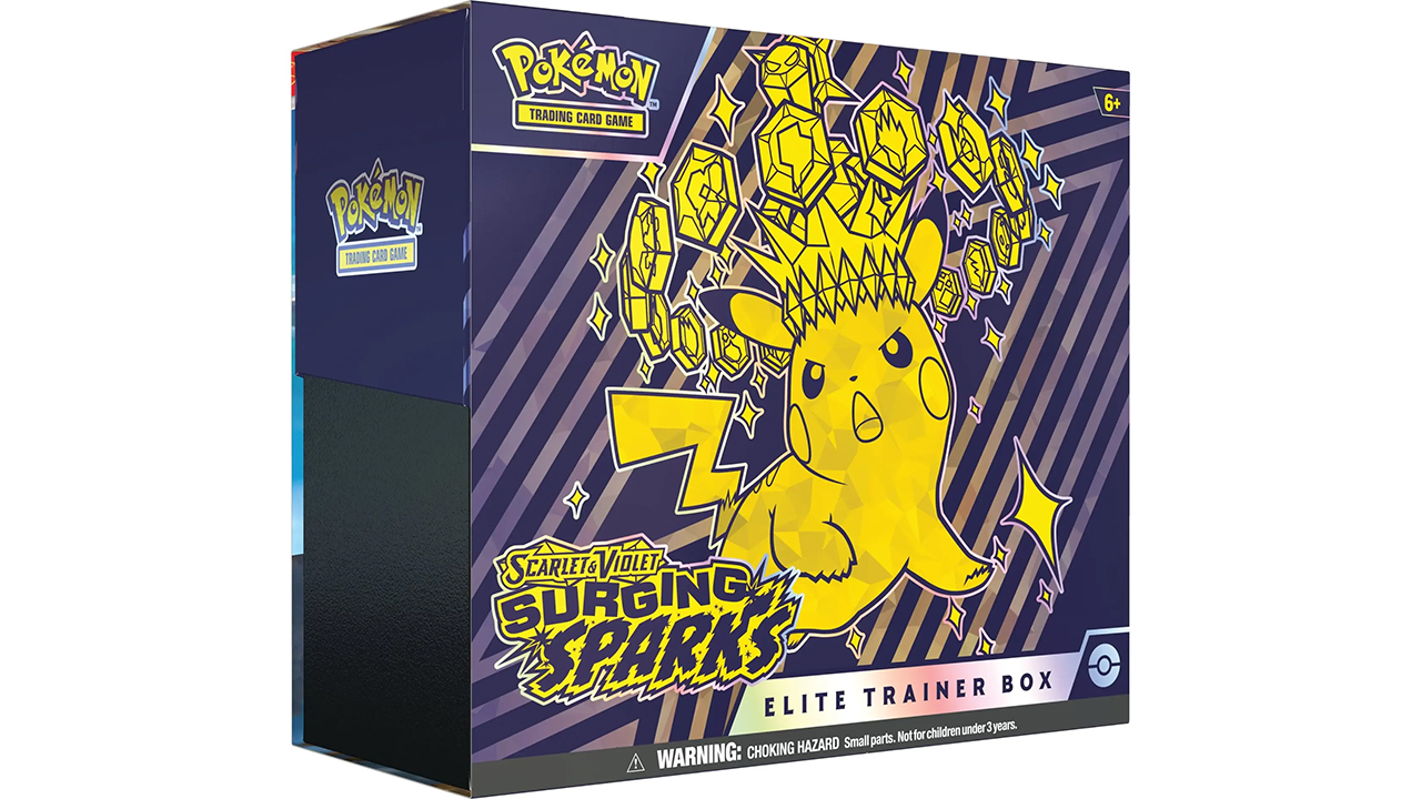 Caixa de treinador Pokémon TCG Surging Sparks Elite