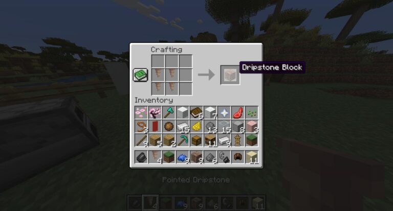 Dripstone pontiagudo do Minecraft - Guia de estalagmites e estalactites
