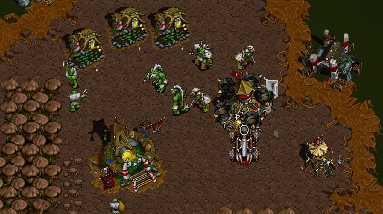 Warcraft 1 e 2 Remastered apresentam novos visuais desenhados à mão que podem ser ativados ou desativados.