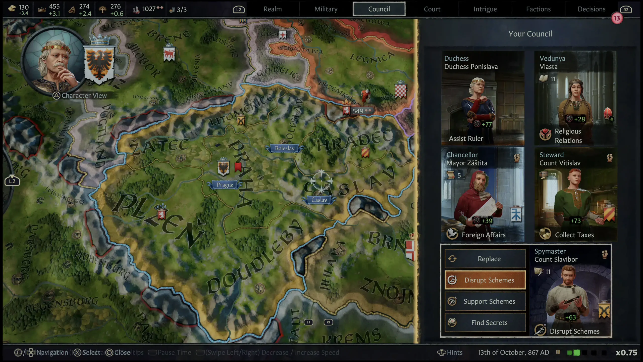 Atualização 1.031.000 do Crusader Kings 3 no PS5 lançada para corrigir problemas de travamento de inicialização