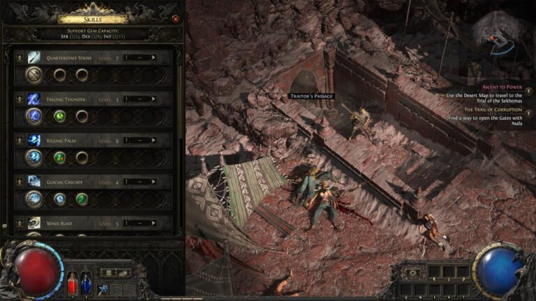 Path Of Exile 2: Como aumentar a capacidade das gemas de suporte