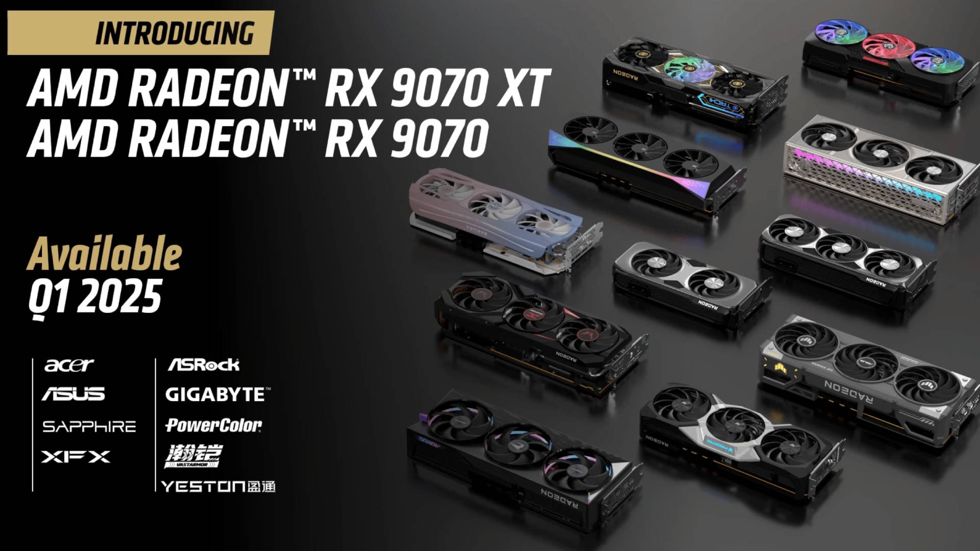 AMD revela GPUs Radeon RX série 9000 com suporte exclusivo para FRS4