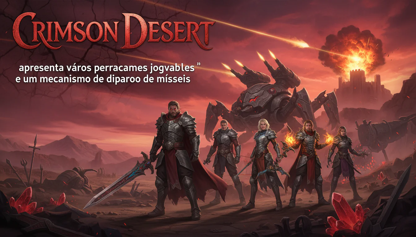 Crimson Desert apresenta vários personagens jogáveis ​​e um mecanismo de disparo de mísseis