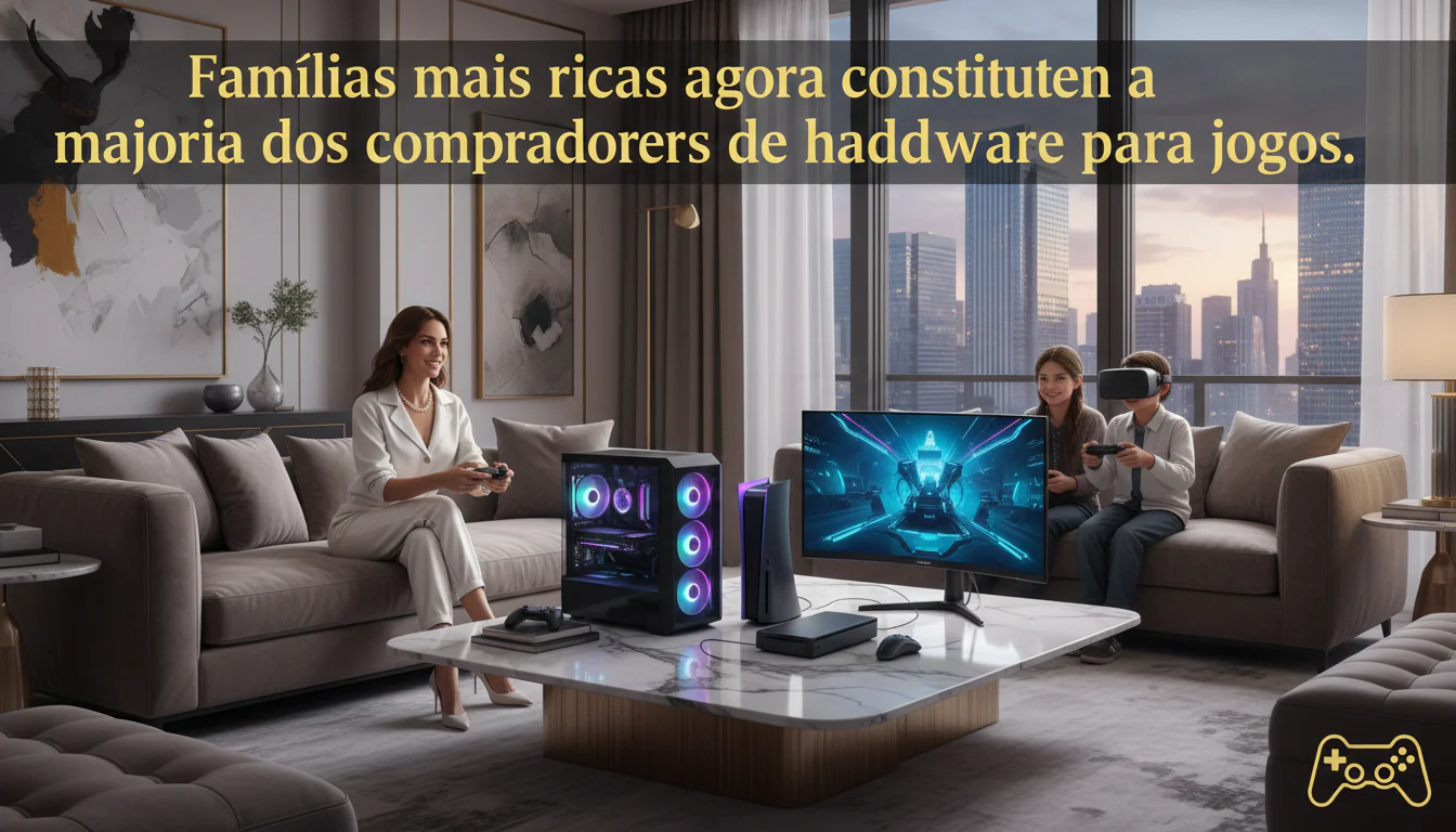 Famílias mais ricas agora constituem a maioria dos compradores de hardware para jogos Famílias mais ricas agora constituem a maioria dos compradores de hardware para jogos