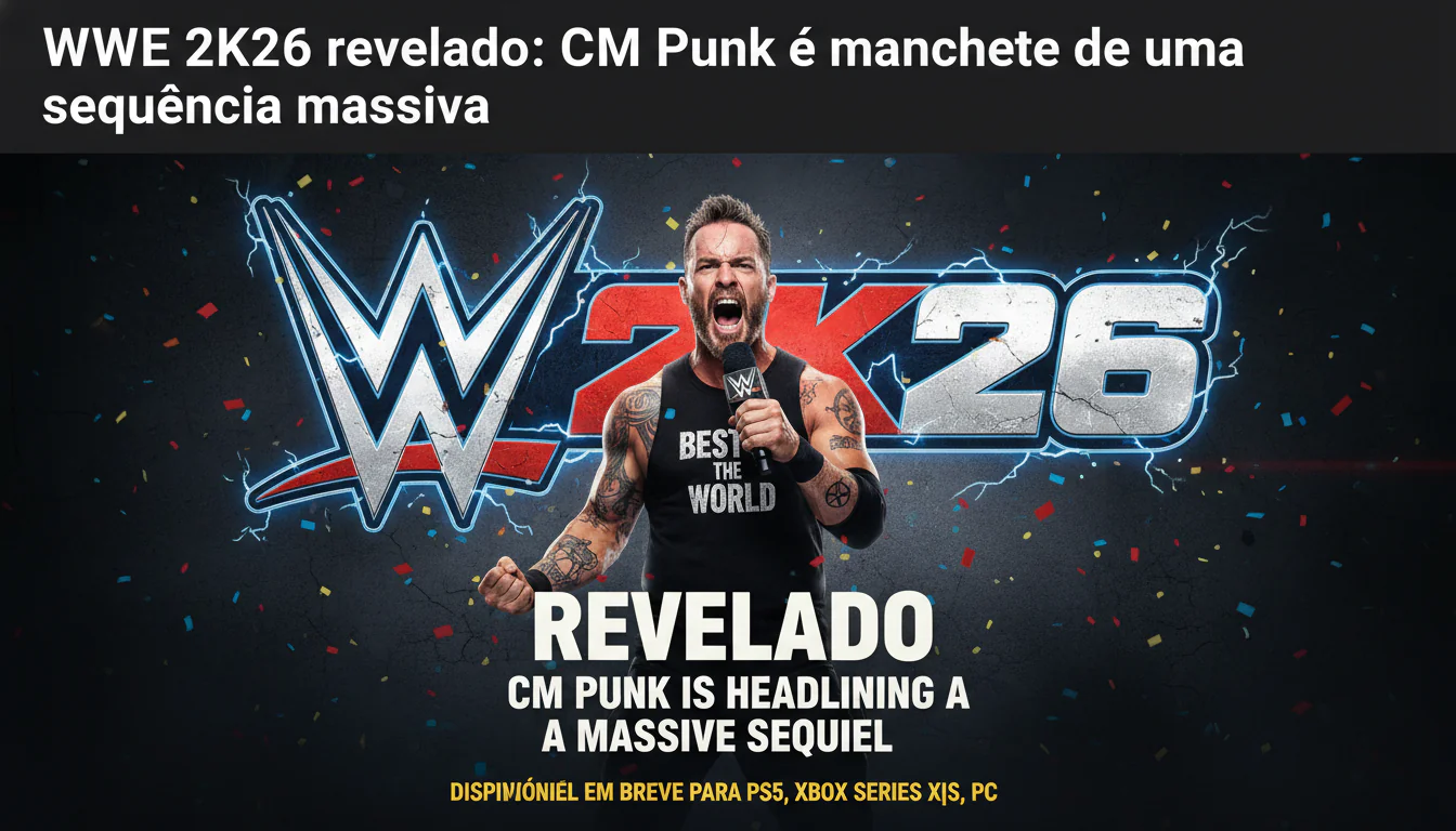 WWE 2K26 revelado: CM Punk é manchete de uma sequência massiva