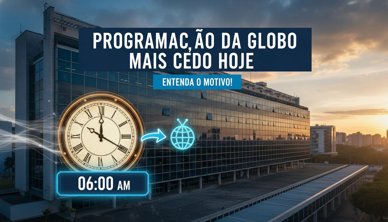 Programação da Globo Mais Cedo Hoje: Entenda o Motivo! Programação da Globo Mais Cedo Hoje: Entenda o Motivo!
