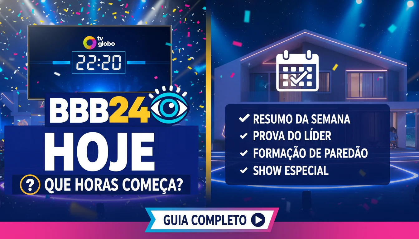 BBB24 Hoje: Que Horas Começa e O Que Vai Passar? Guia Completo!