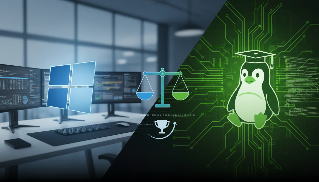 Windows vs. Linux: Guia Essencial para Concursos (Desempenho & Estabilidade)