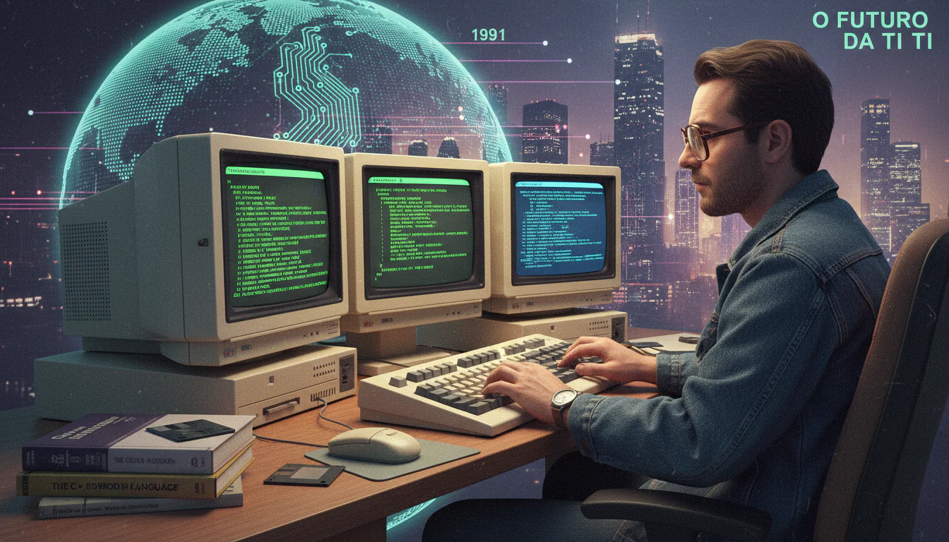 Programação em 1991: Linguagens, Técnicas e o Futuro da TI