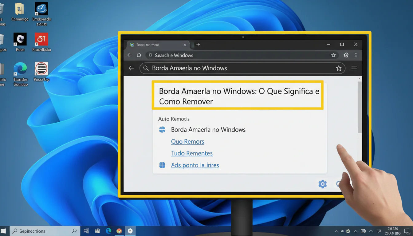 Borda Amarela no Windows: O Que Significa e Como Remover