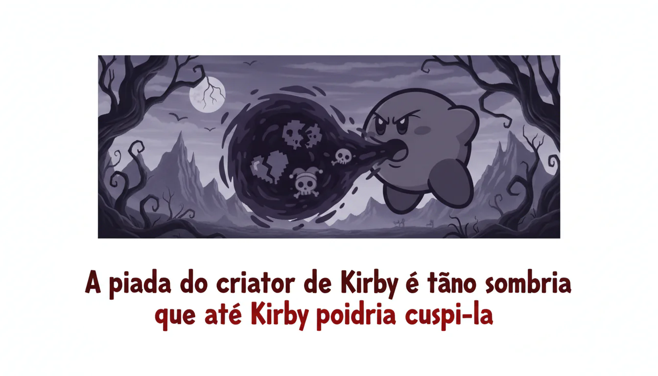 A piada do criador de Kirby é tão sombria que até Kirby poderia cuspi-la