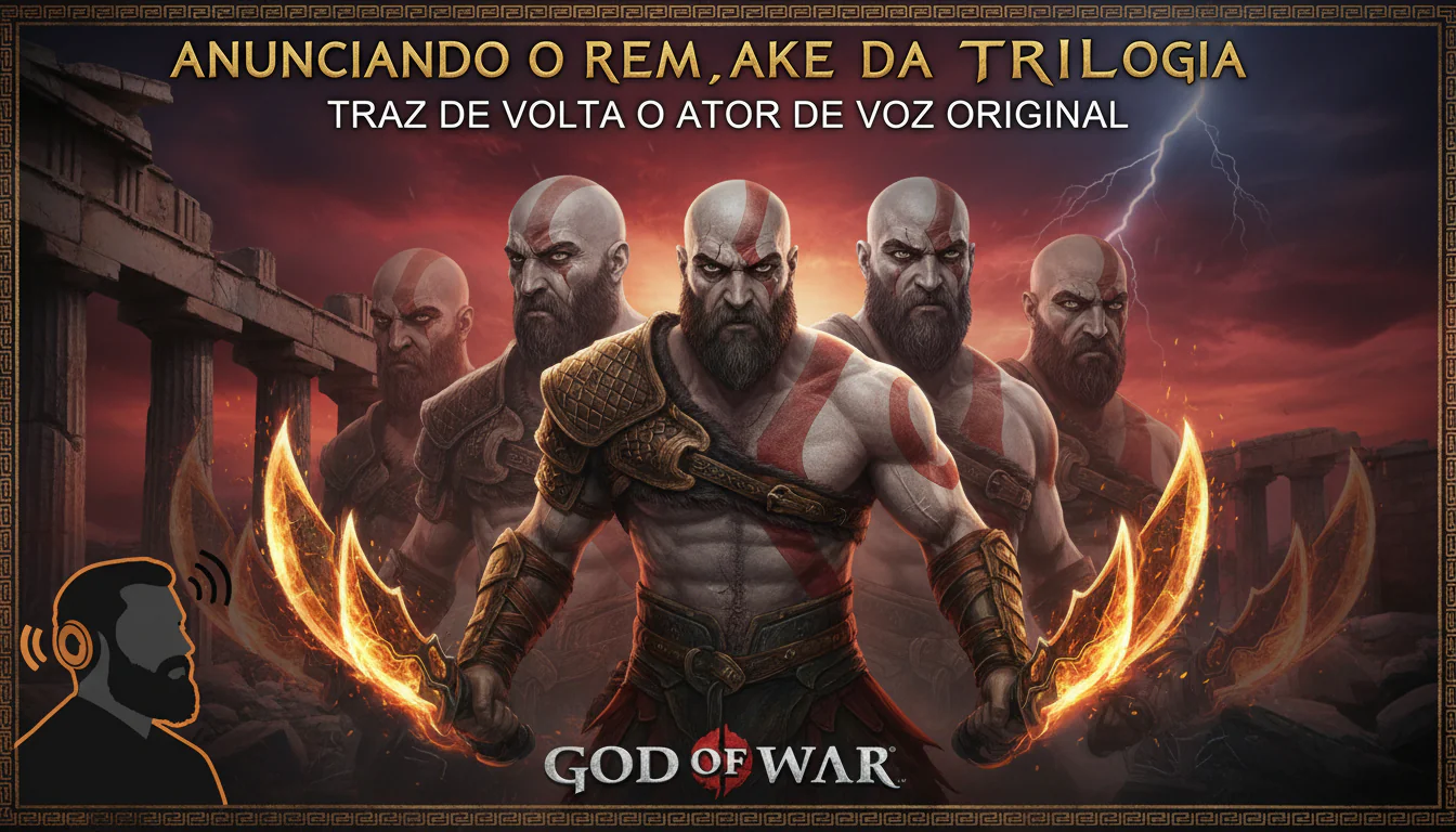 Anunciado o remake da trilogia God Of War, traz de volta o ator de voz original