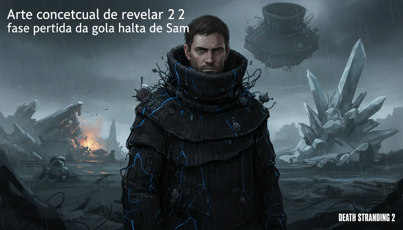 Arte conceitual de Death Stranding 2 revela a fase perdida da gola alta de Sam
